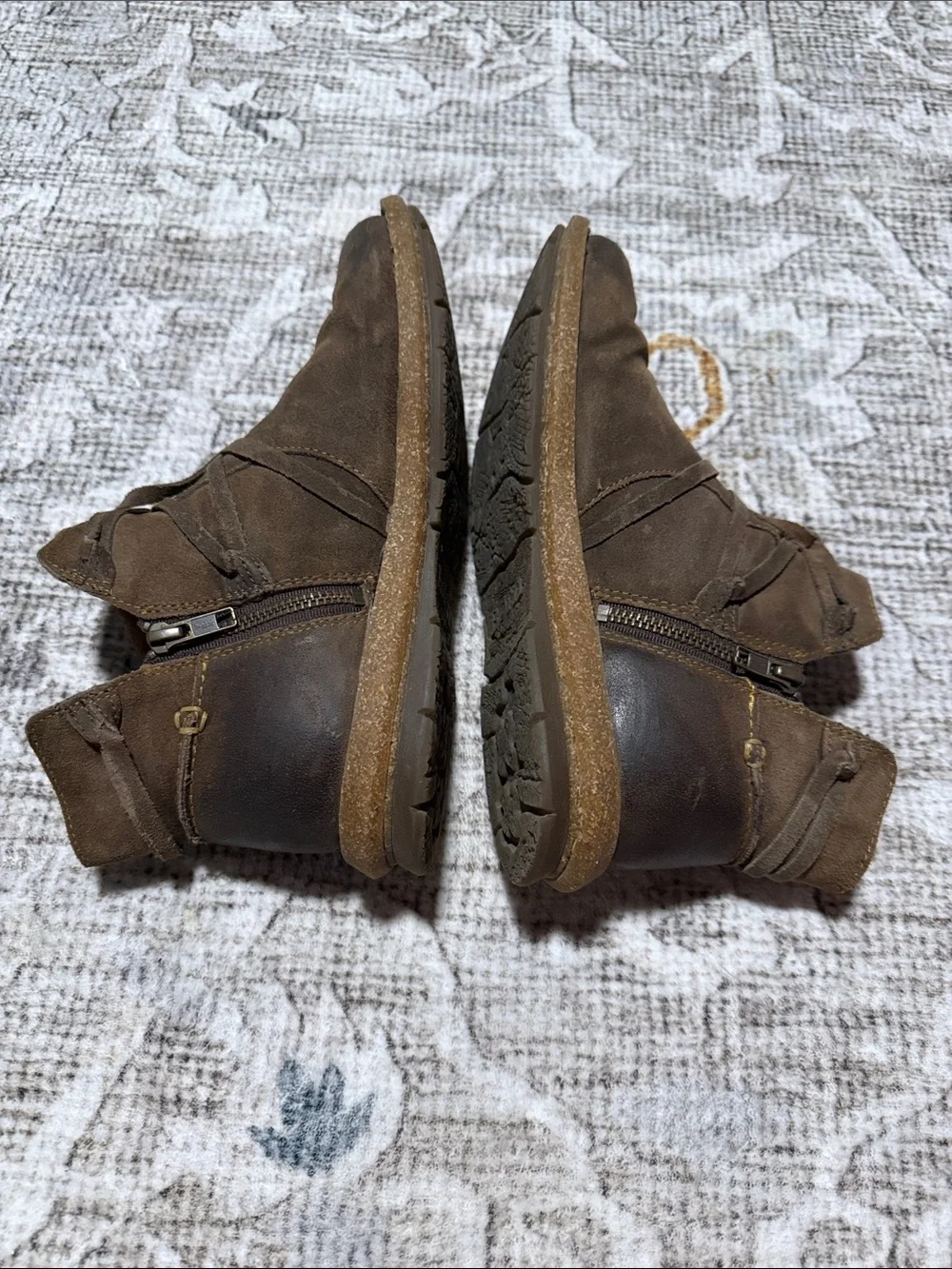 Born Women’s Brown Suede Chukka Boots with Side Zip